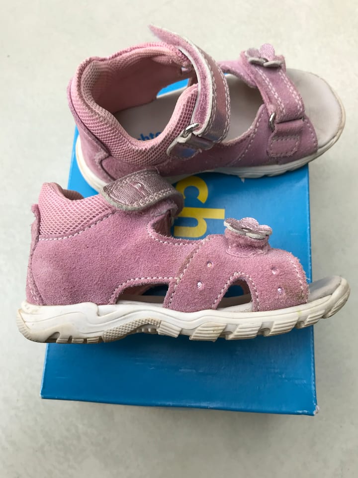 Richter Shoes Leder-Sandalen in Rosa günstig kaufen 23