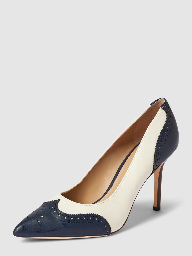 High Heels mit Two-Tone-Machart Modell 'LYNDEN' in marineblau