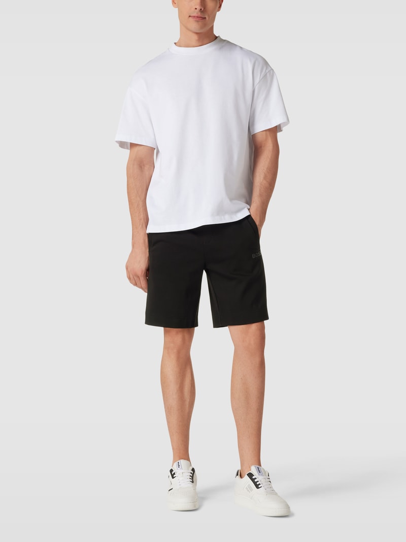 Shorts mit Label-Detail Modell 'Headlo' in schwarz