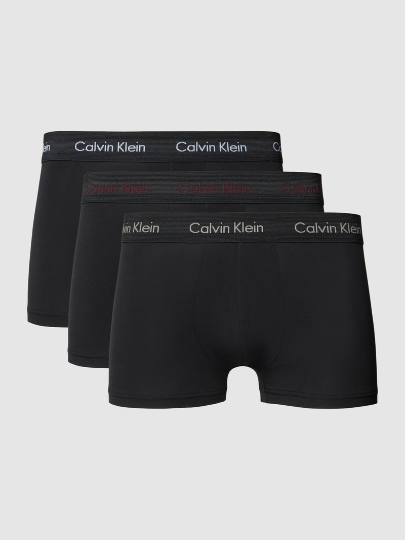 Trunks mit elastischem Bund im 3er-Pack in schwarz