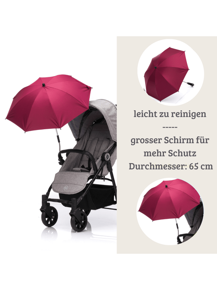 fillikid Sonnenschirm Exklusiv für Kinderwagen & Buggys in Rot günstig kaufen onesize