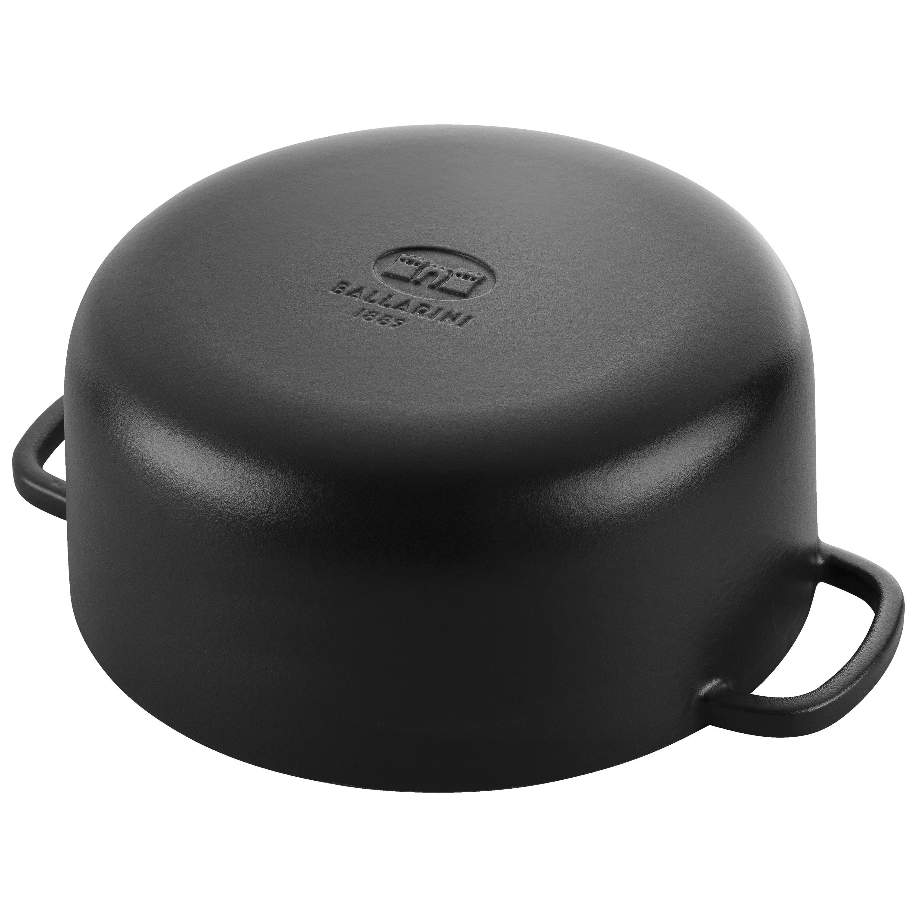 Cocotte 28 cm, rund, Schwarz, Gusseisen