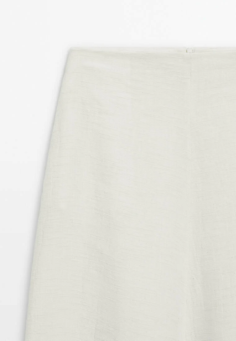 Massimo Dutti EDICIÓN LIMITADA - LARGO FLUIDO TEXTURIZADO - Falda larga