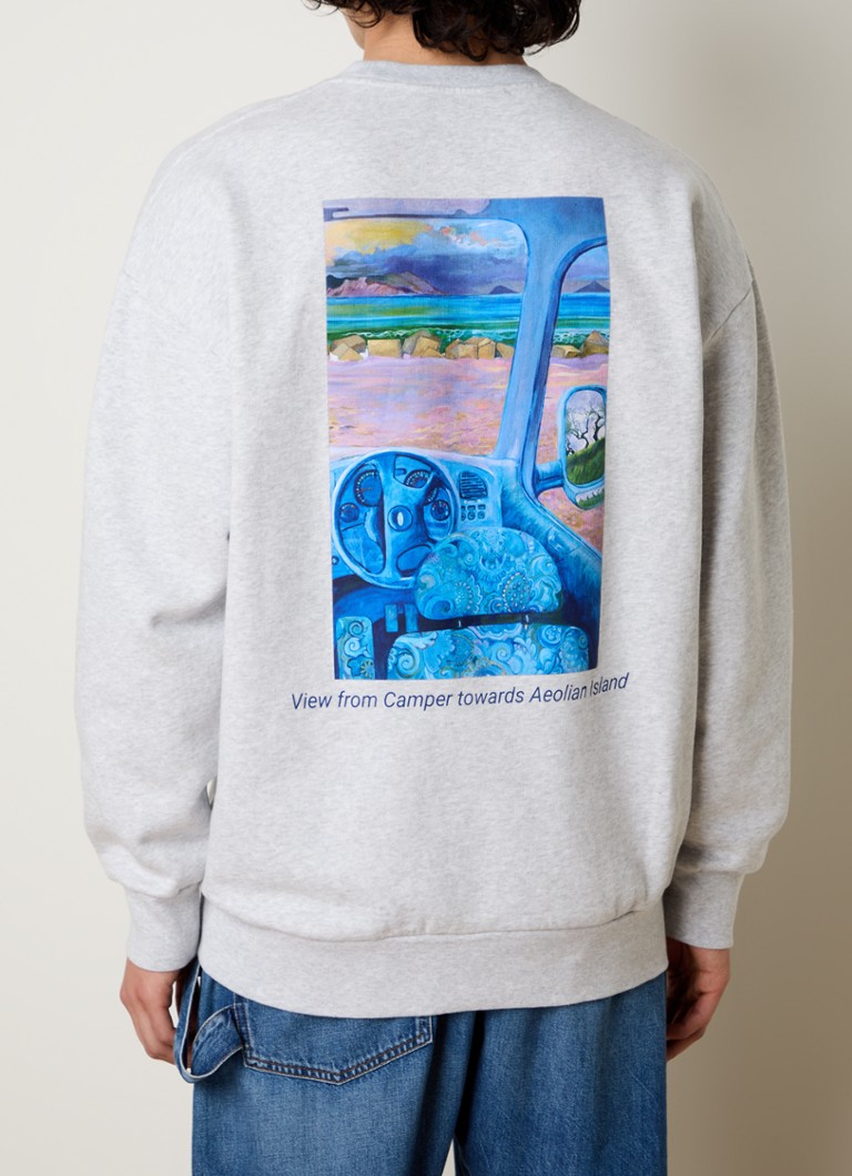 Pull en coton biologique JW Anderson avec logo brodé et imprimé au dos