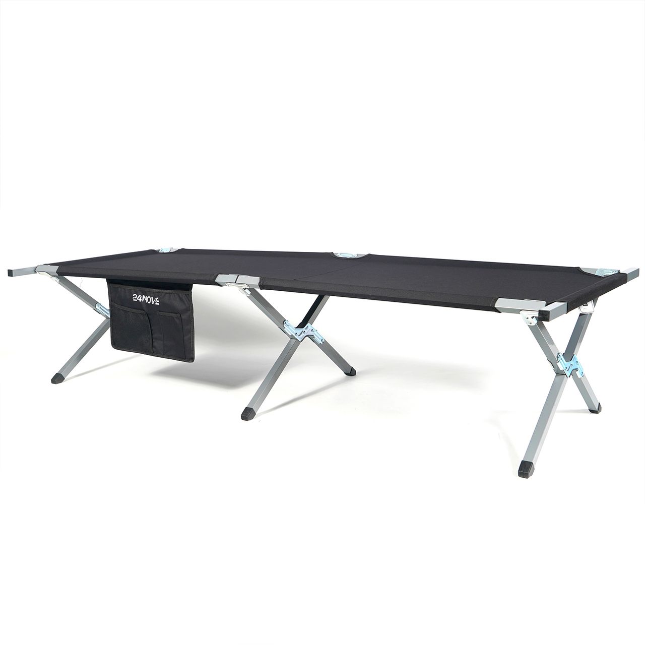 TroniTechnik 24MOVE® Feldbett Campingbett bis 180 kg In-und Outdoor Camping faltbar, inkl. Tragetasche
