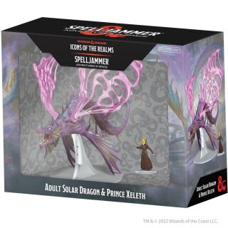 D&D Icons of the Realms Spelljammer Adventures in Space Miniaturen vorbemalt Adult Solar Dragon & Prince Xeleth (Set 24)