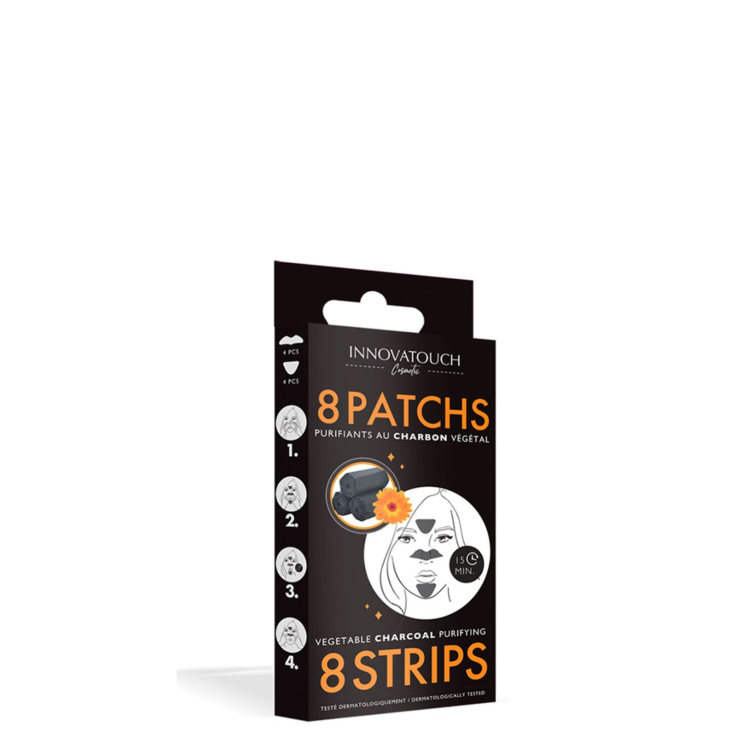 Innovatouch Patchs Purifiants Charbon Points Noirs x 8