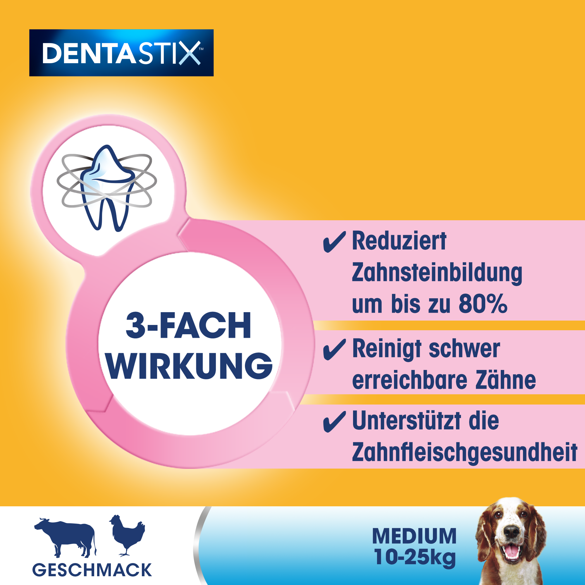 Pedigree Snacks Pedigree Zahnpflege Dentastix Multipack 28 Stück Medium, 11-25kg