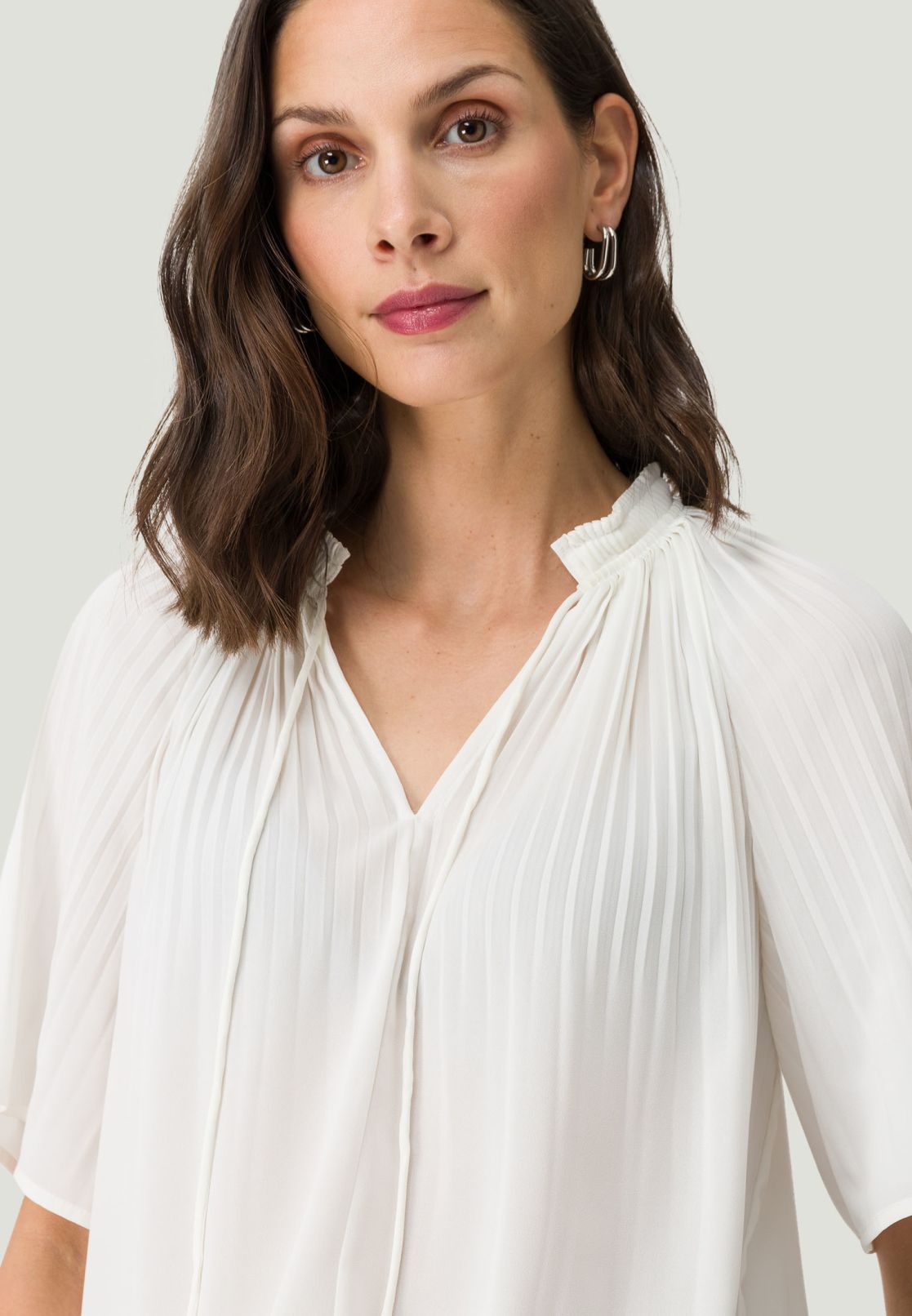 Bluse mit Falten