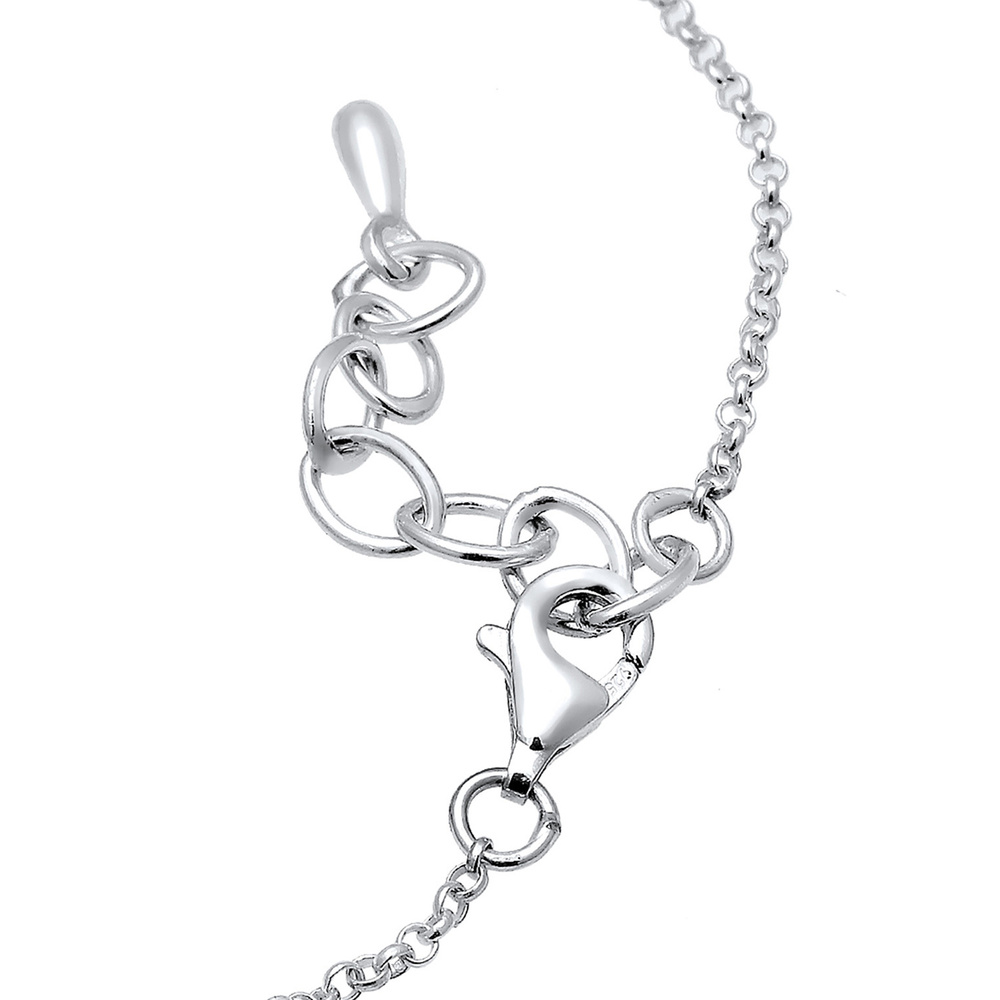 Elli Elli Collier Femme Choker Paillette Simple - (925/1000) Argent collier