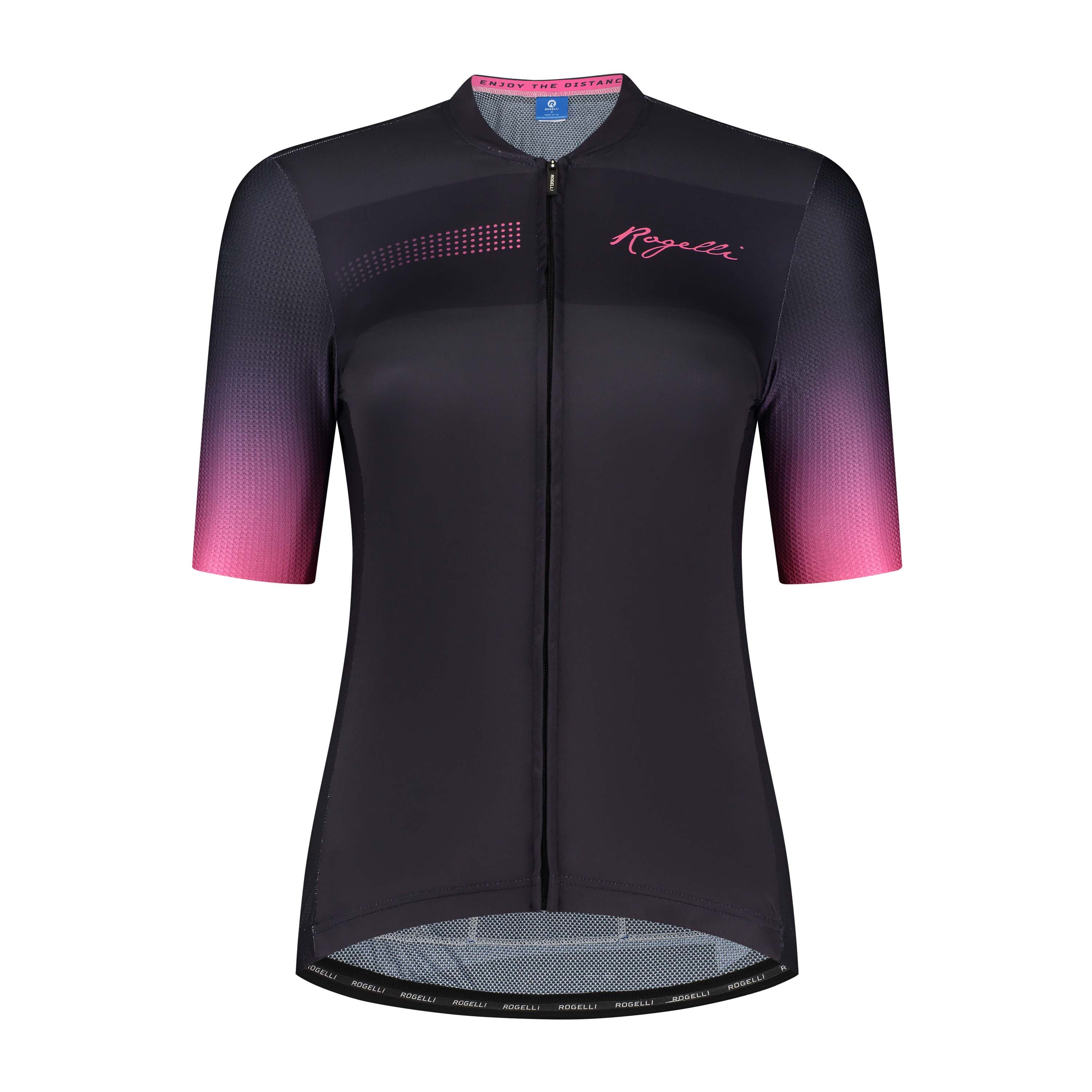 Rogelli Dawn Blau/Rosa Damen Radtrikot Kurzarm