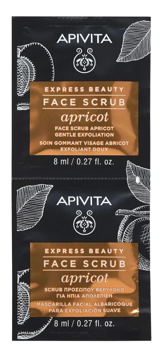 Apivita Express Beauty Piling za lice s okusom kajsije za nježno pilingiranje