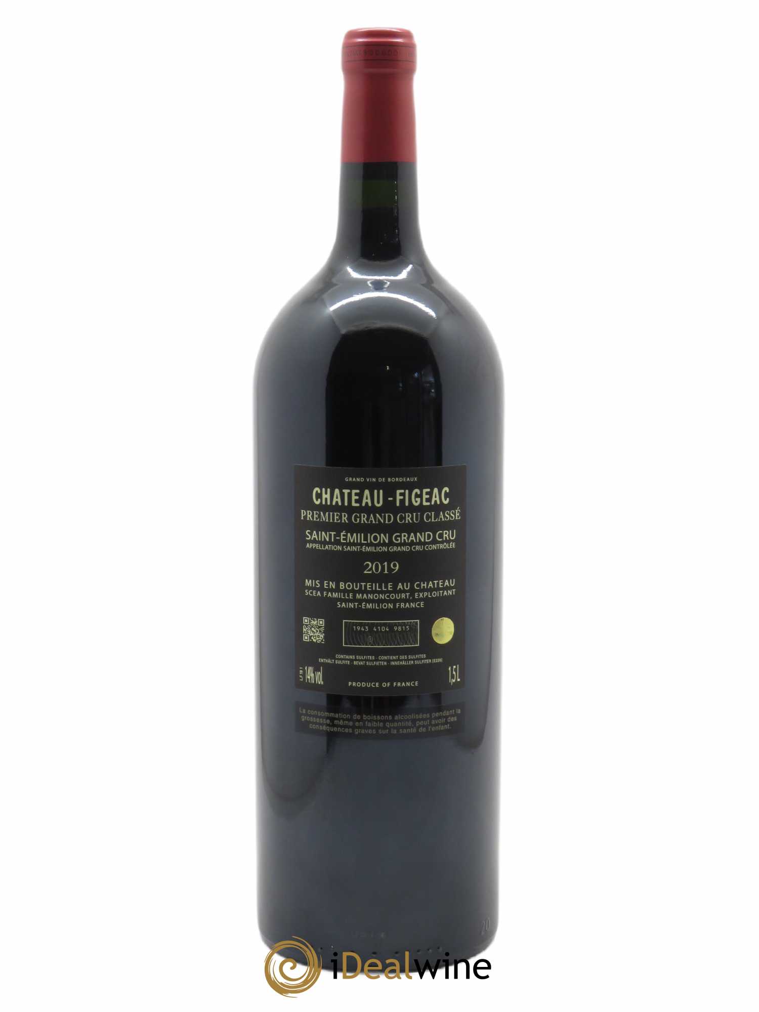 Château Figeac 1er Grand Cru Classé A (CBO à partir de 6 bts) 2019 - Lot de 1 Magnum
