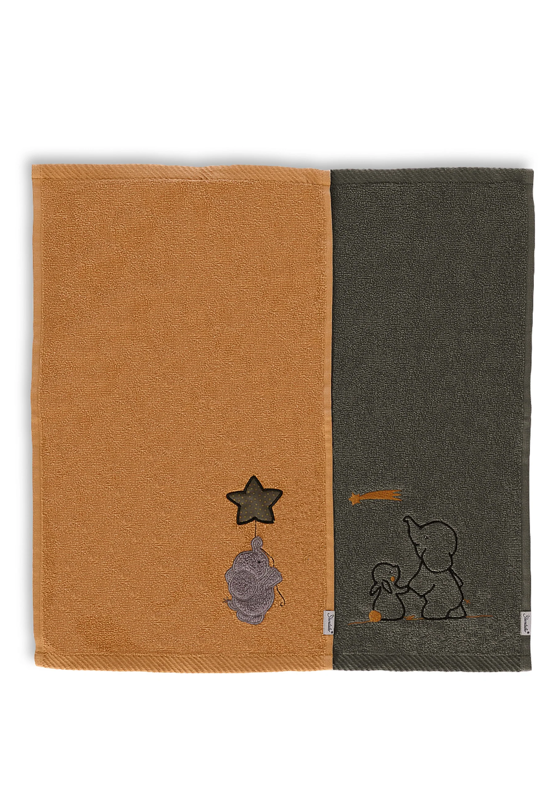 GOTS 2er-Pack Kinderhandtücher Elefant Eddy