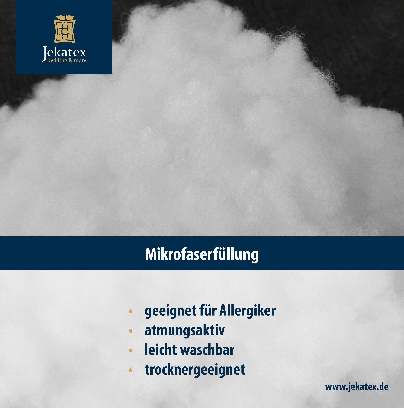 Bettdecke + Kopfkissen, 2-teilig oder 4-teilig, Ganzjahres Bettenset 135x200/80x80cm, Jekatex, Füllung: Stepptbett: 100% Polyester Kopfkissen: 100% Polyester, Schlafkomfort fürs ganze Jahr!