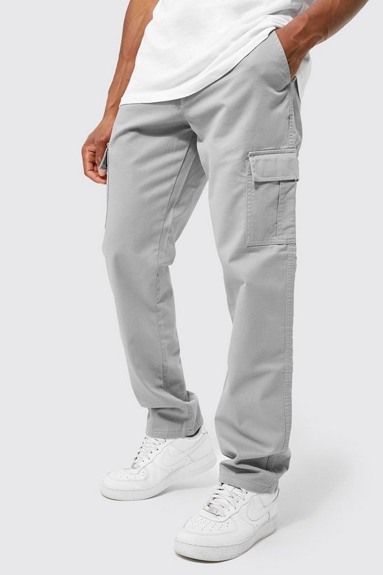 Twill Cargo-Hose mit geradem Bein
