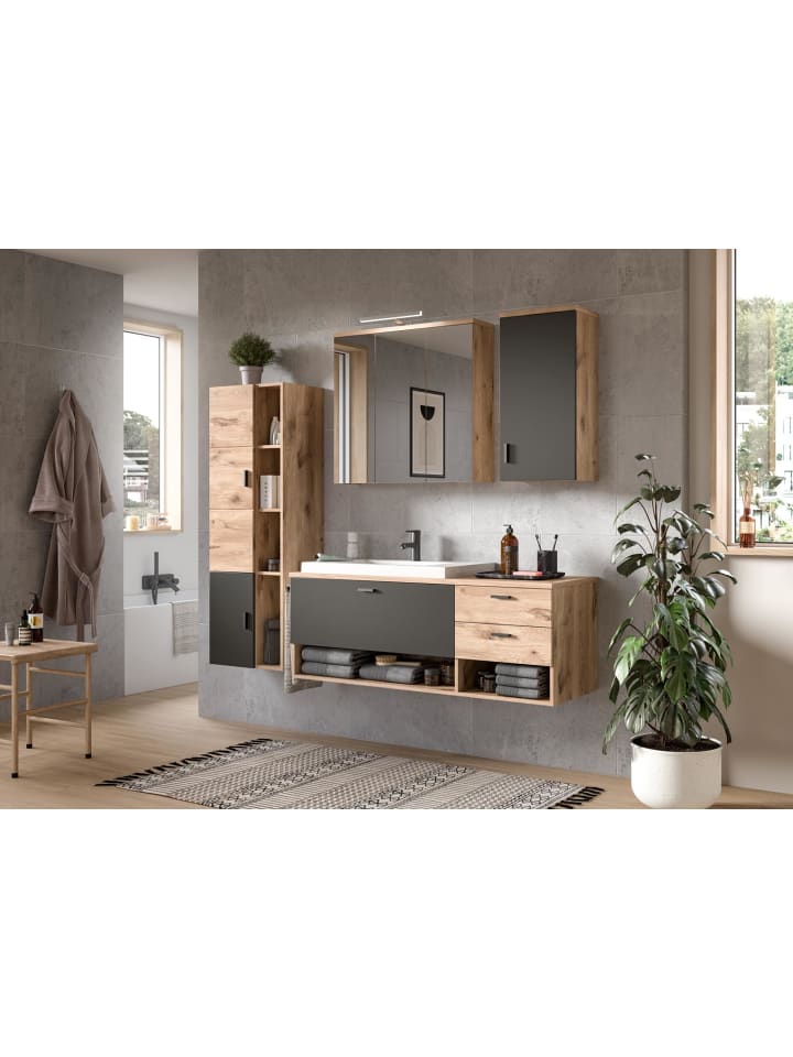 ebuy24 Badmöbelset Grado 4-teilig Eiche 203 x 48 cm günstig kaufen onesize
