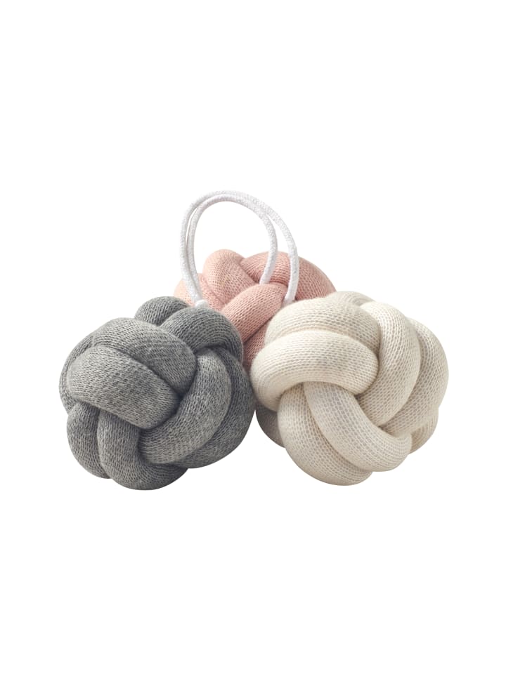 nordic coast company  Baby Gym Knoten Rosa | Grau | Natur - 3er Set günstig kaufen onesize