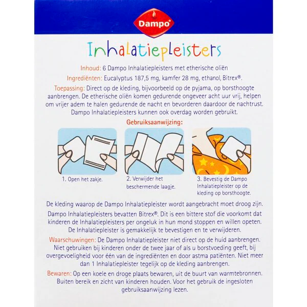 Dampo-inhalaatiolaastarit 6 kpl