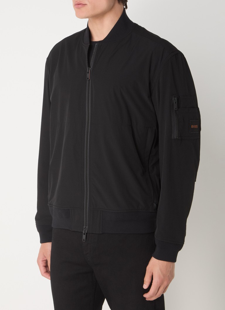 Bomber jakna HUGO BOSS Obear z žepi na zadrgo in logotipom