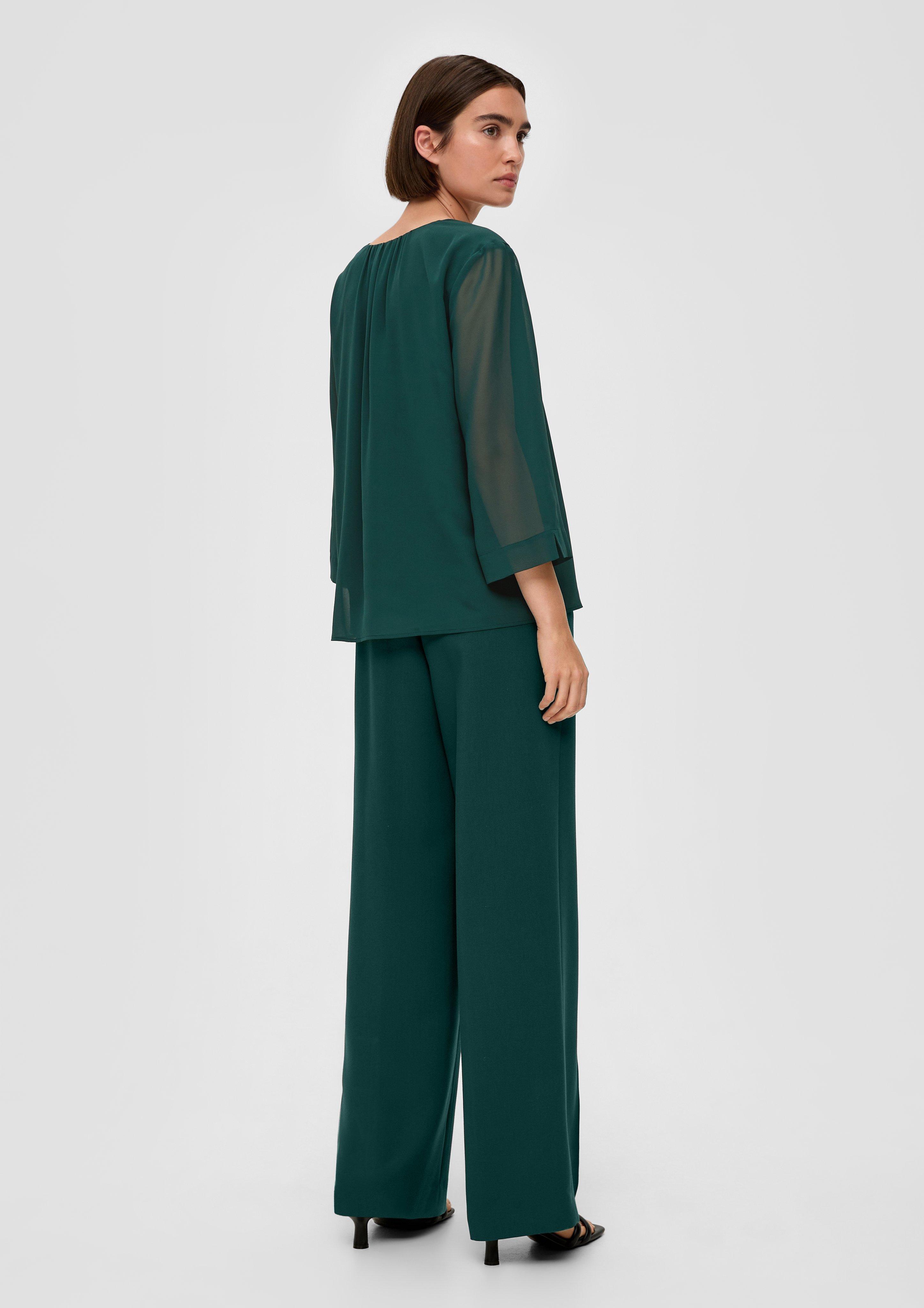 Chiffonbluse mit Viskosefutter  2136584-7889