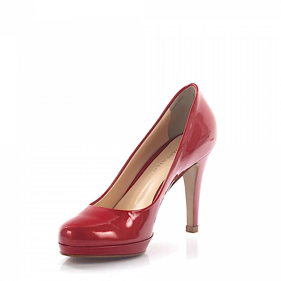 Budapester - High Heels Pumps 7013 Lackleder - rot
