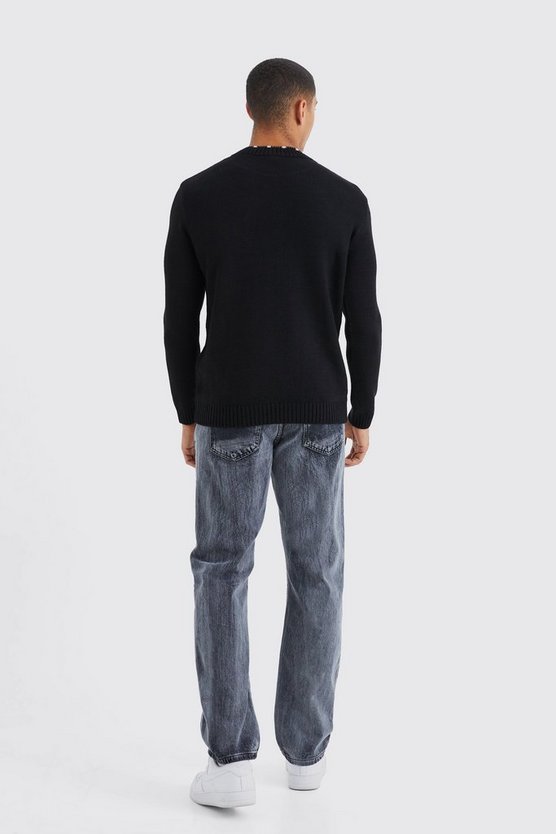 Recycelter Pullover mit B&M Stickerei