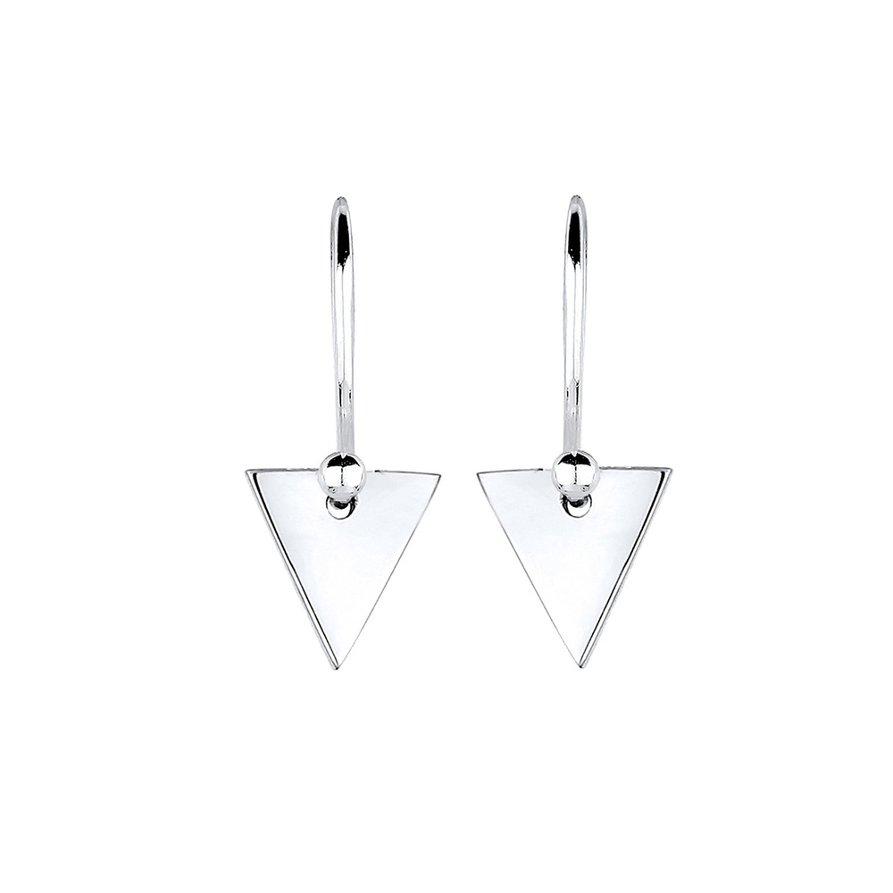 Elli Elli Boucles d'Oreilles Dreieck Geo Minimal Trend 925 Silber Boucles d'oreilles