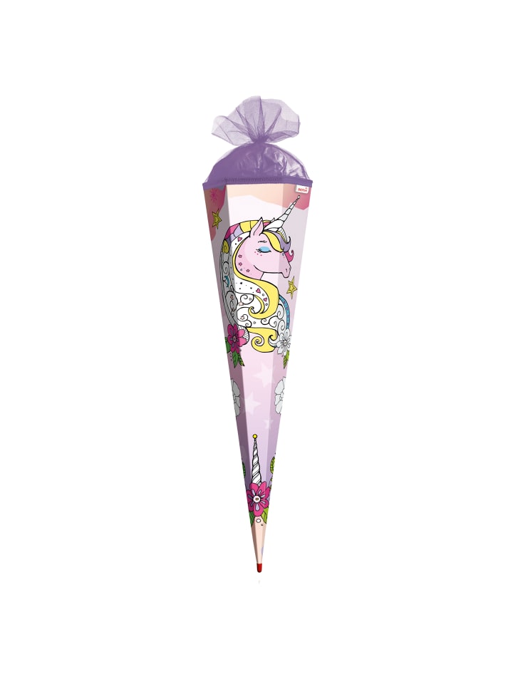 ROTH Scribble-Schultüte Einhorn 85 cm, zum Ausmalen in Bunt günstig kaufen onesize