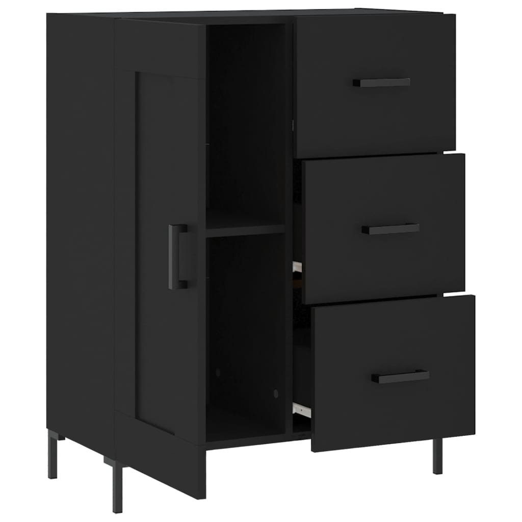 vidaXL Sideboard Sideboard Schwarz 69,5x34x90 cm Holzwerkstoff (1 St)