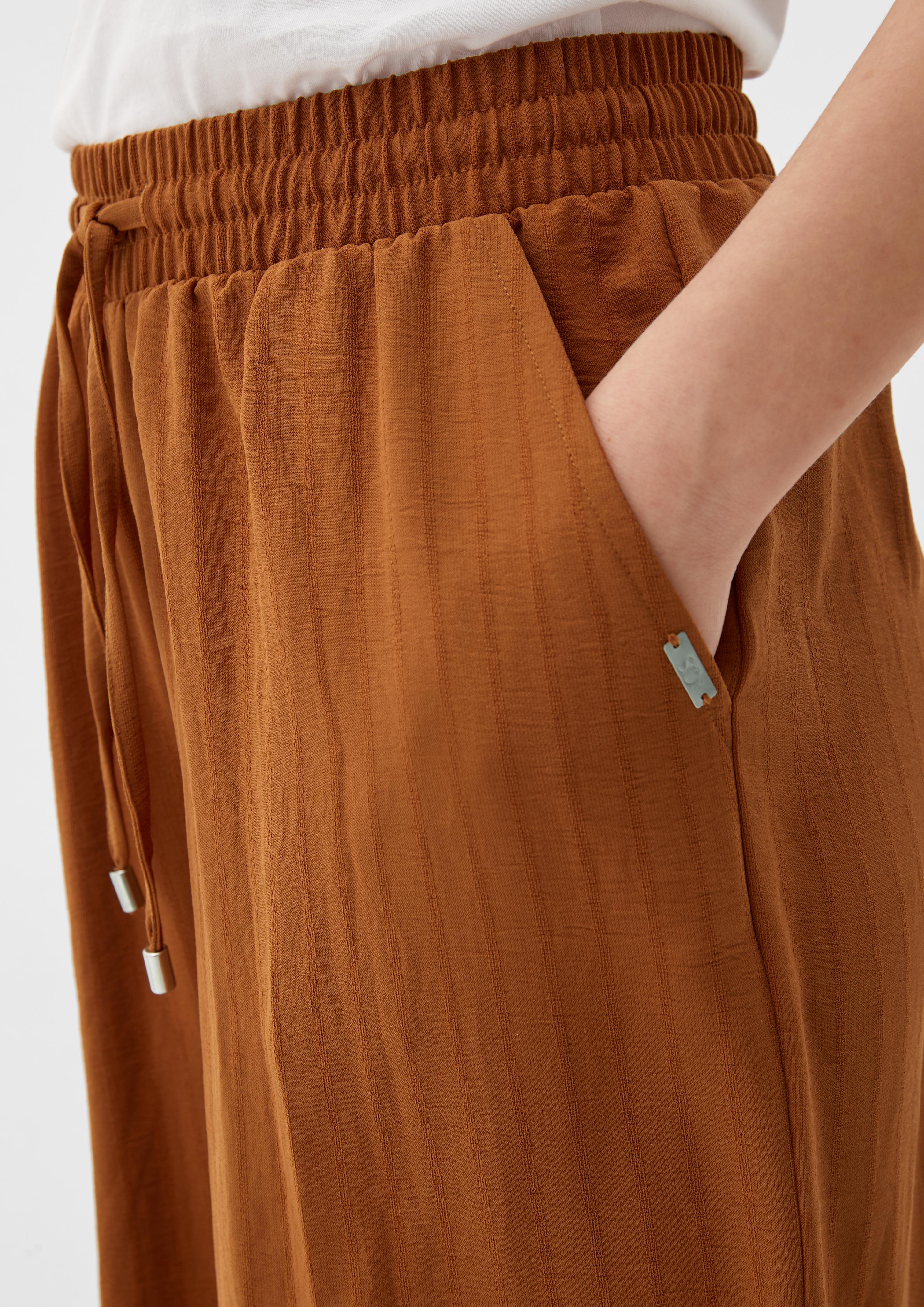 Loose: Hose aus Seersucker  2131197-8753