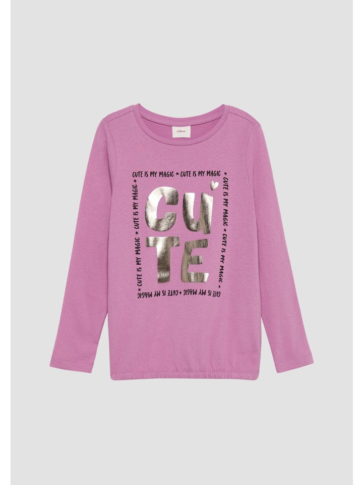 s.Oliver T-Shirt langarm in Pink günstig kaufen