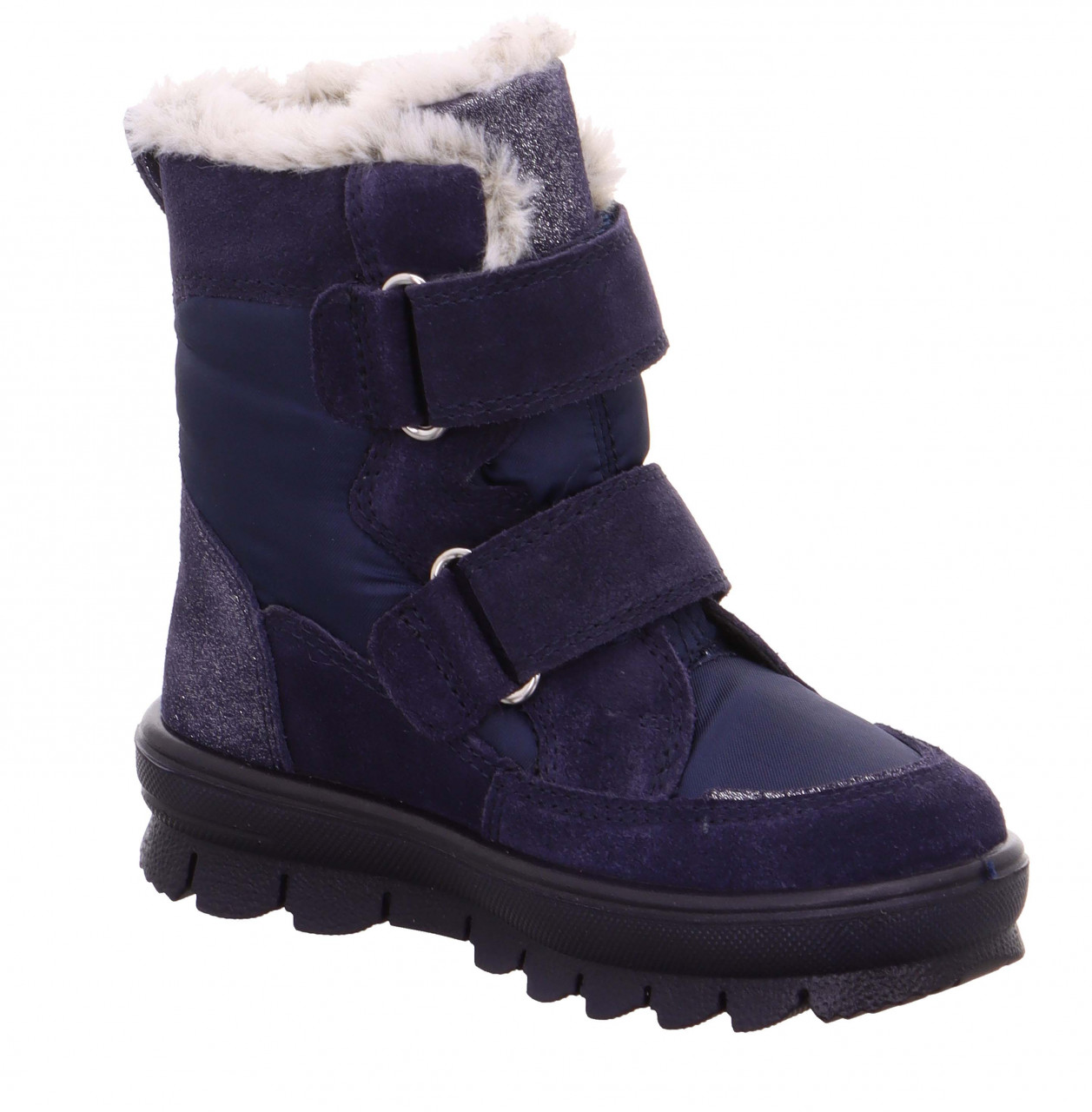 FLAVIA - Blau Boots mit Klettverschluss