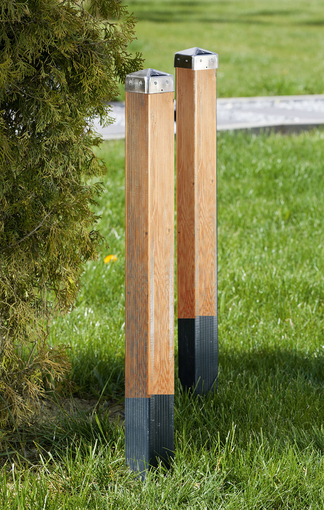 Powertec Garden Solar-LED-Edelstahl-Pfostenabdeckung 2er-Set 71 x 71 mm