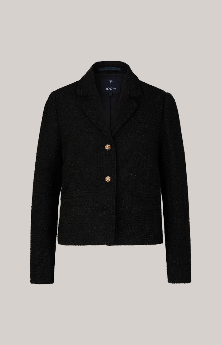 Tweed-Blazer in Schwarz