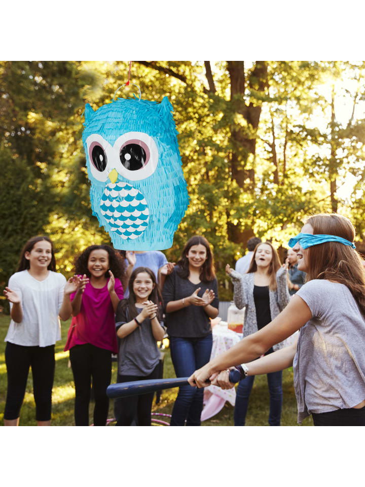 relaxdays Pinata Eule in Blau günstig kaufen onesize