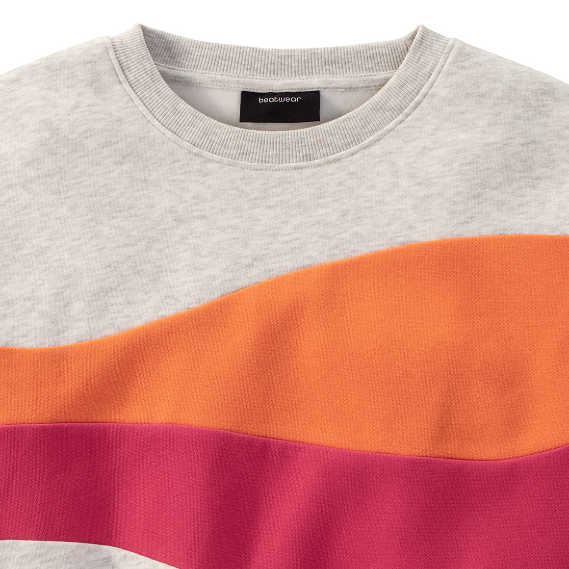 Mädchen Sweatshirt mit bunten Flächenteiler