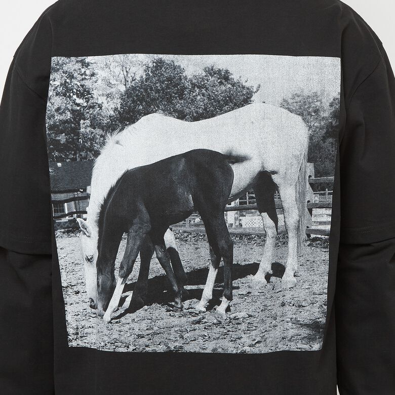 Pleasures Horses Layered Long Sleeve black