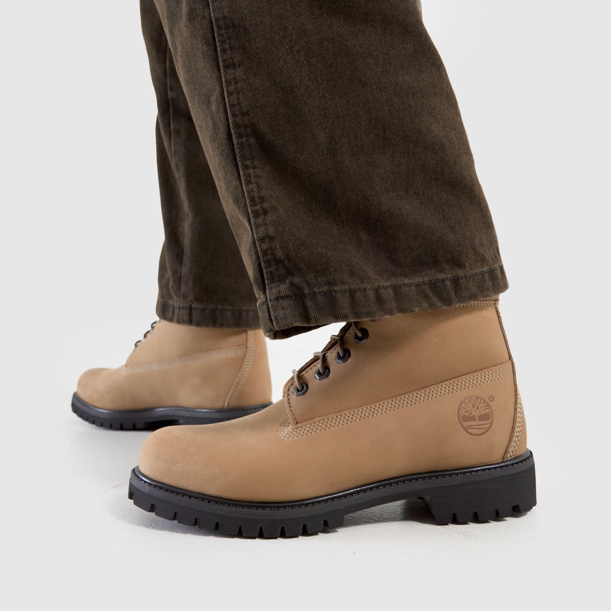 Timberland – Beige premium 6-tums stövlar
