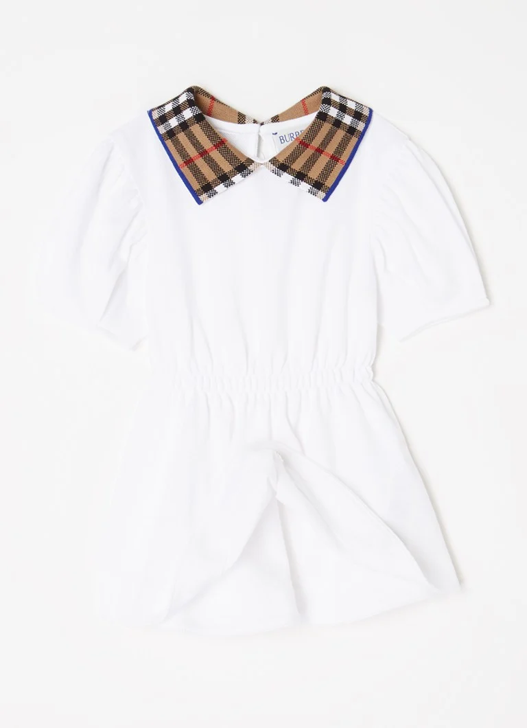 Burberry Alesea polo kleita no pikē kokvilnas ar rūtainu rakstu