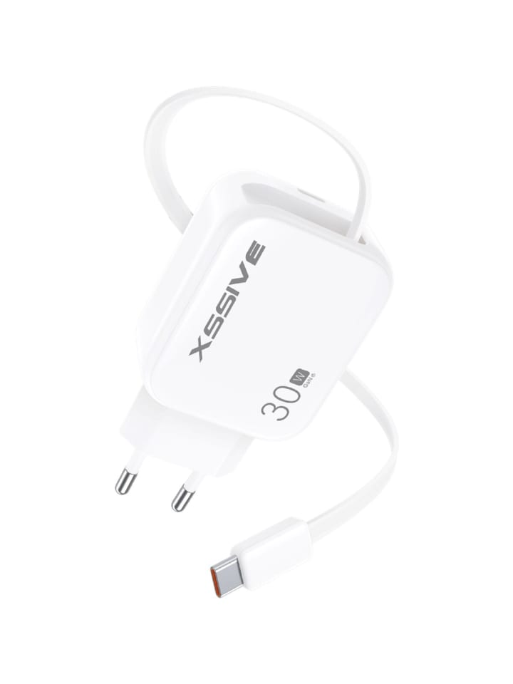 COFI 1453 Xssive 30W PD Schnellladegerät mit einziehbarem USB-C Kabel - Weiß in Weiß günstig kaufen onesize