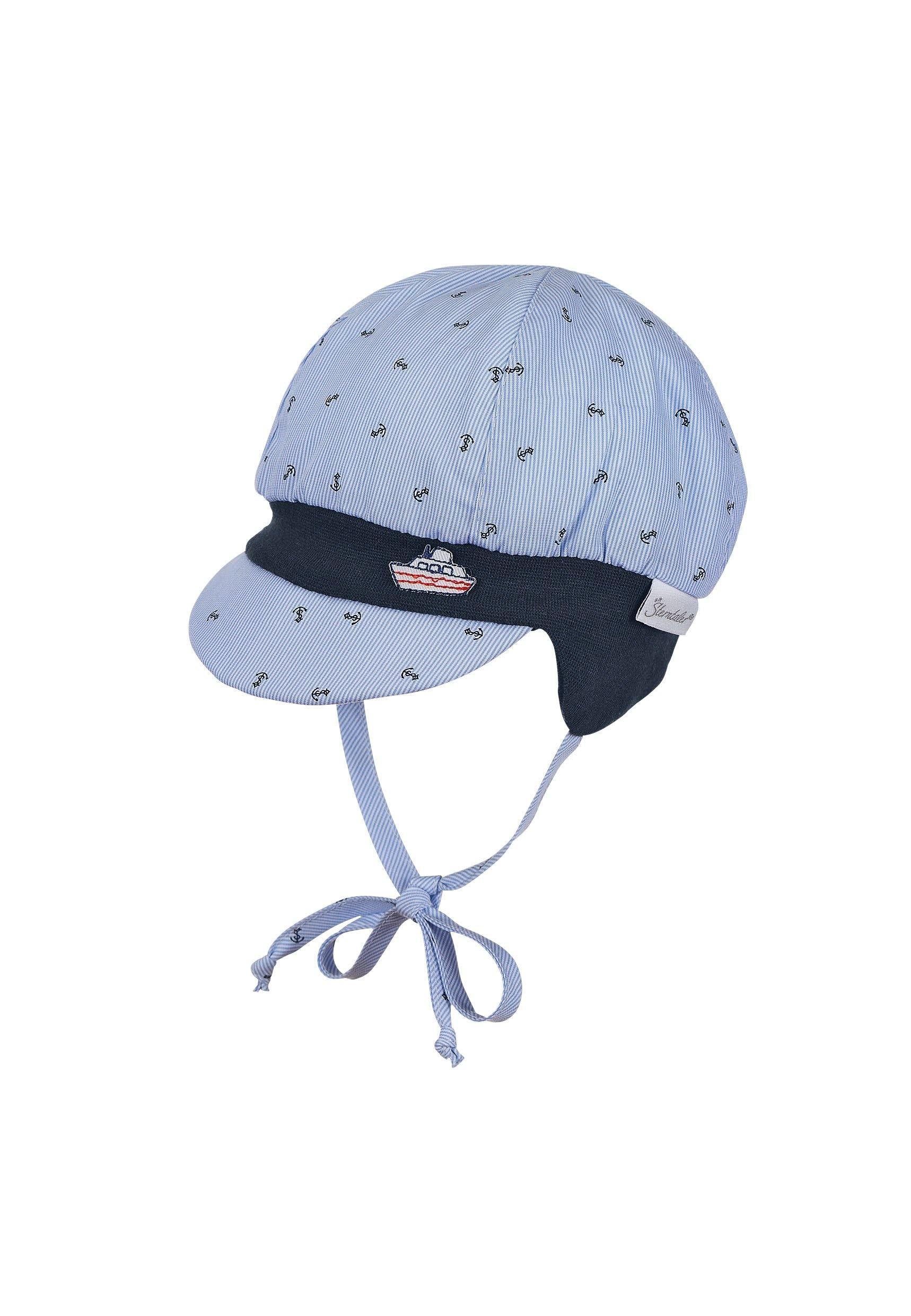 Ballonmütze in Himmelblau mit Ankern und UV 30