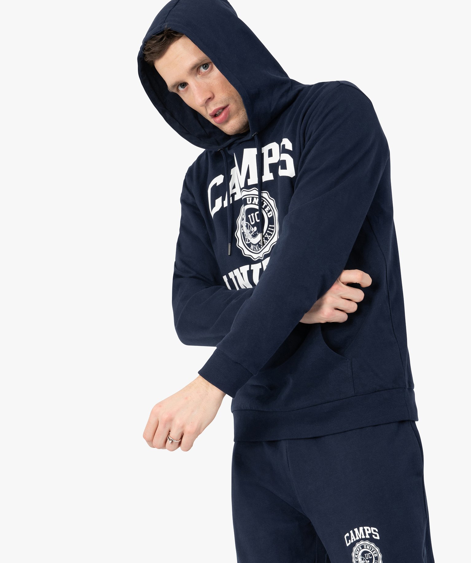 Sweat homme à capuche avec motif XXL – Camps United bleu | GEMO
