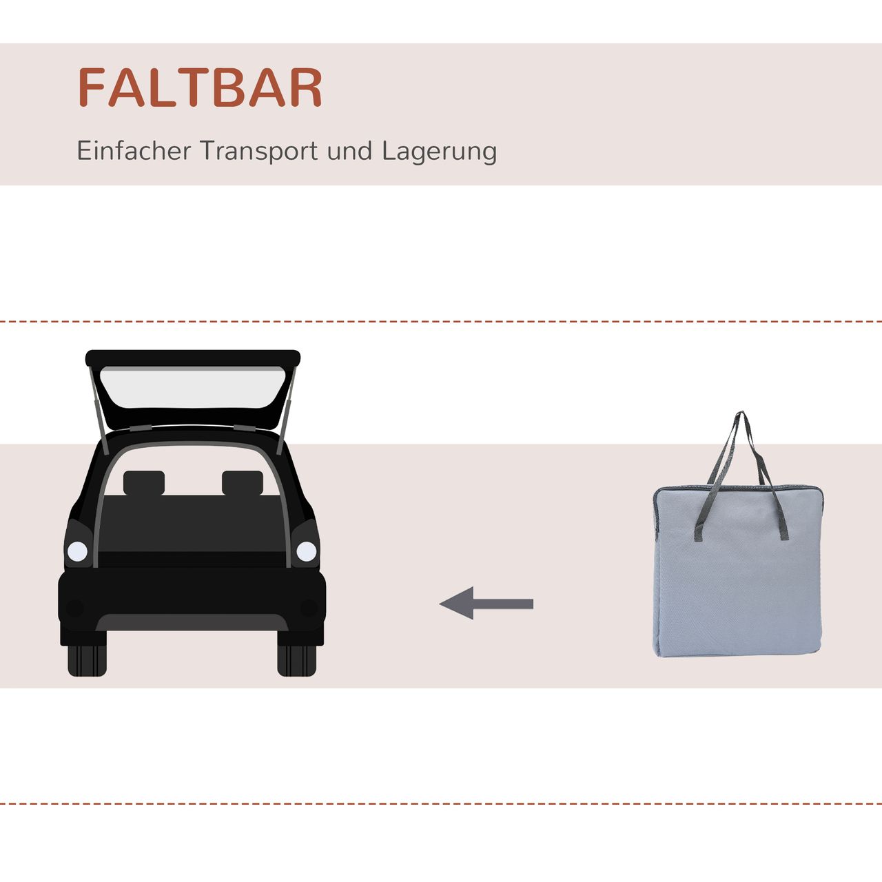 PawHut Hundetasche Hundebox Transportbox Tragetasche Katze Haustier faltbar grau