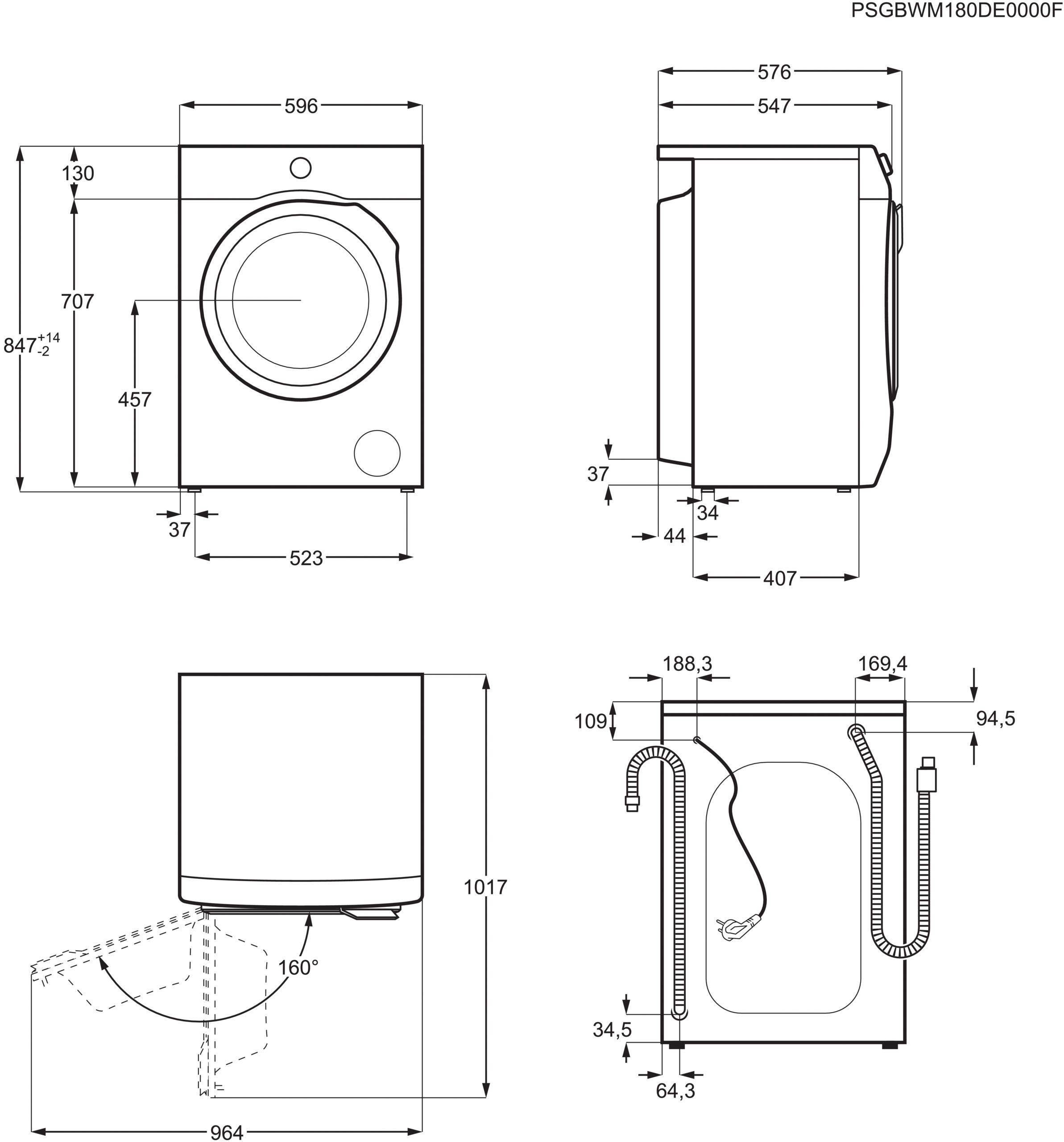 AEG Waschmaschine Serie 6000 mit ProSense-Technologie L6FA68FL, 8 kg, 1600 U/min, Hygiene-/ Anti-Allergie Programm mit Dampf