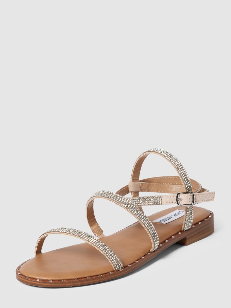 Sandalen mit Strasssteinbesatz Modell 'TRANSPORT' in silber