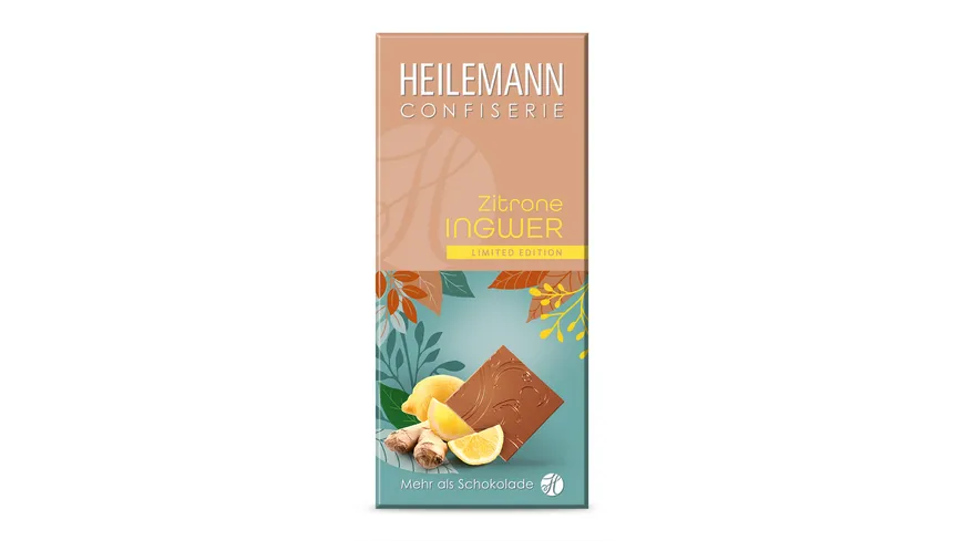 Heilemann Zitrone-Ingwer Edelvollmilch-Schokolade 80 g