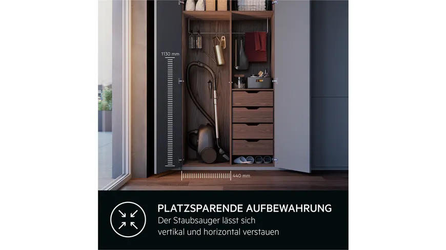 AEG Staubsauger mit Beutel AB61C2OKO Granite Grey Recycled
