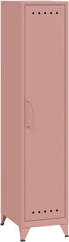Bisley Fern Schließfach Metall 3 Fachböden Nicht abschließbar 380 x 510 x 1.800 mm Pastellrosa