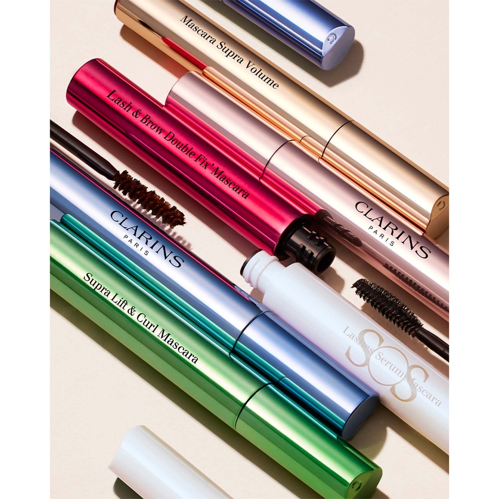 Clarins Lash & Brow Double Fix’ Mascara  Top coat waterproof fixateur longue tenue Mascara